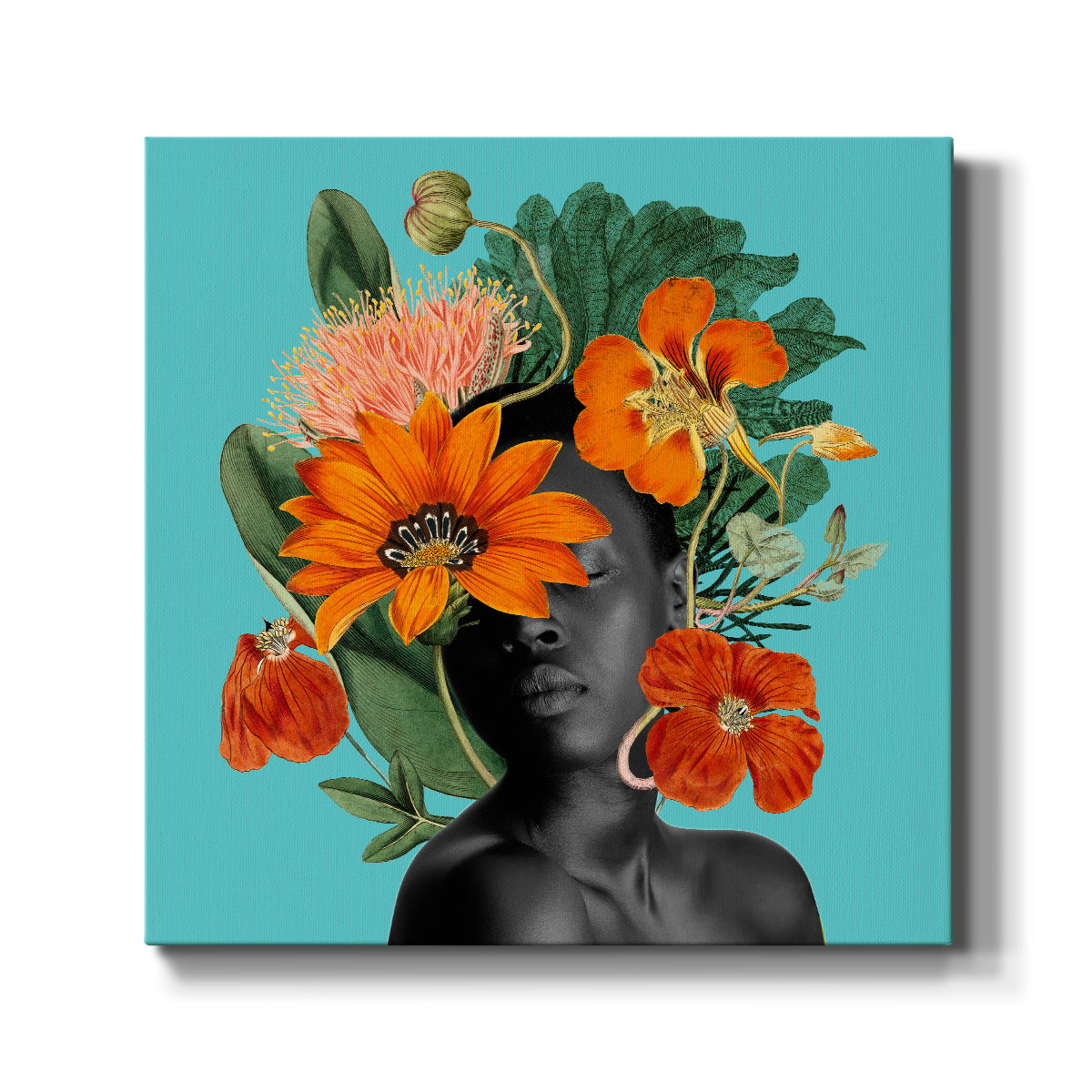 Tangerine Tropics I - Canvas Art Print