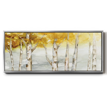 Golden Trees - Floater Framed Canvas Print