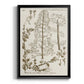 Sepia Botanical Journal V - Modern Framed Canvas Print