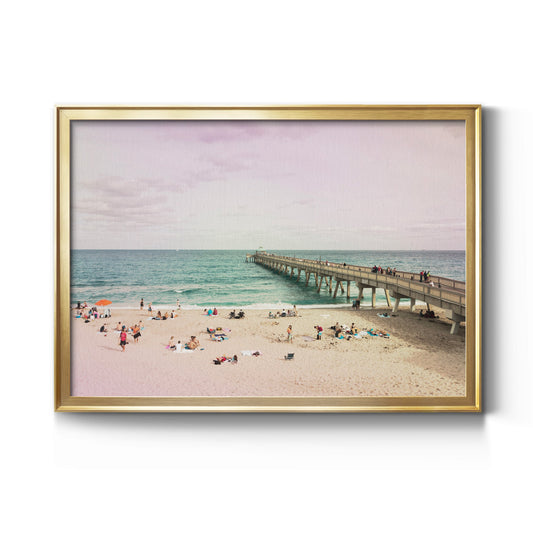 Deerfield Beach - Modern Framed Canvas Print