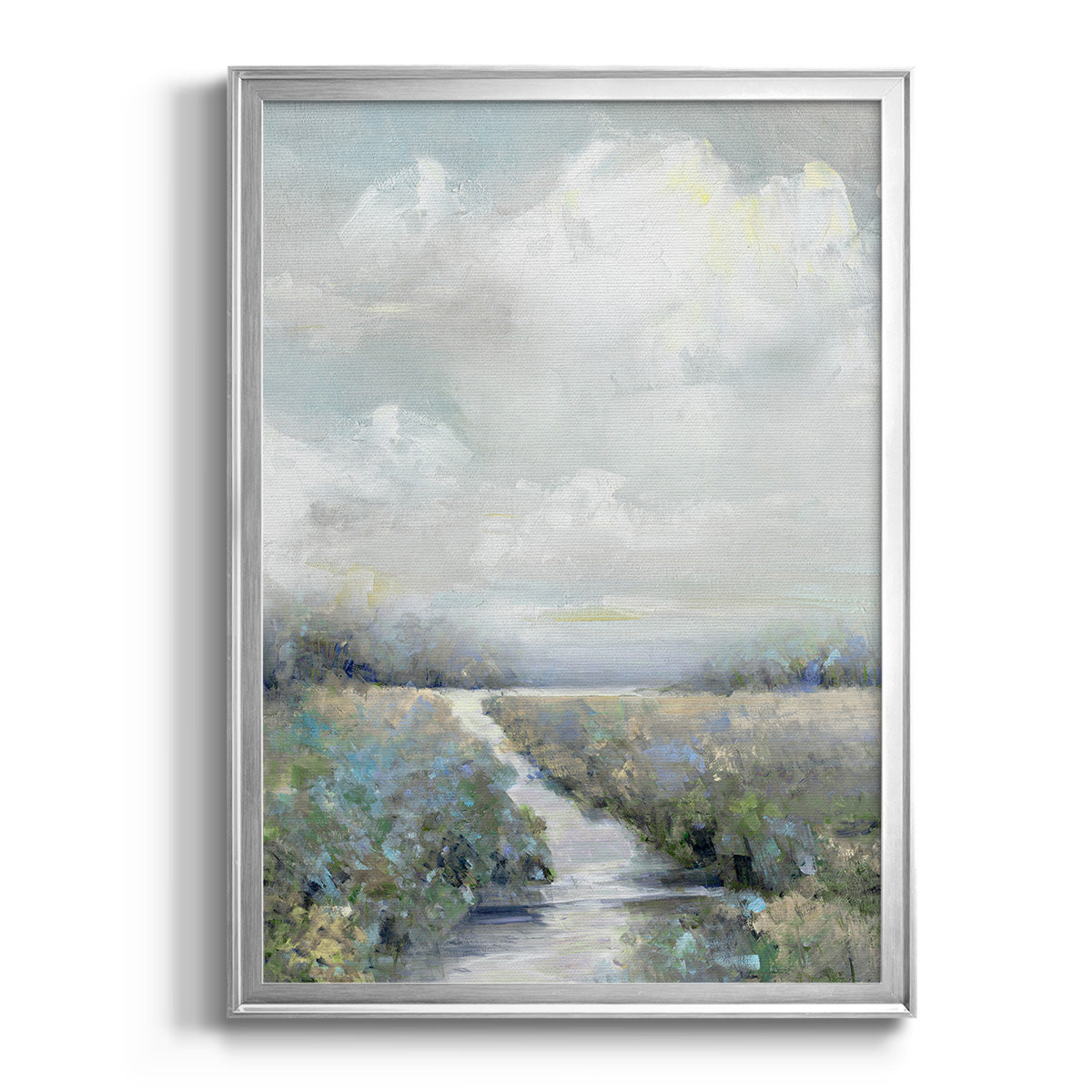 Peninsula Path - Modern Framed Canvas Print