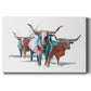 Modern Longhorns I Premium Gallery Wrapped Canvas - Ready to Hang