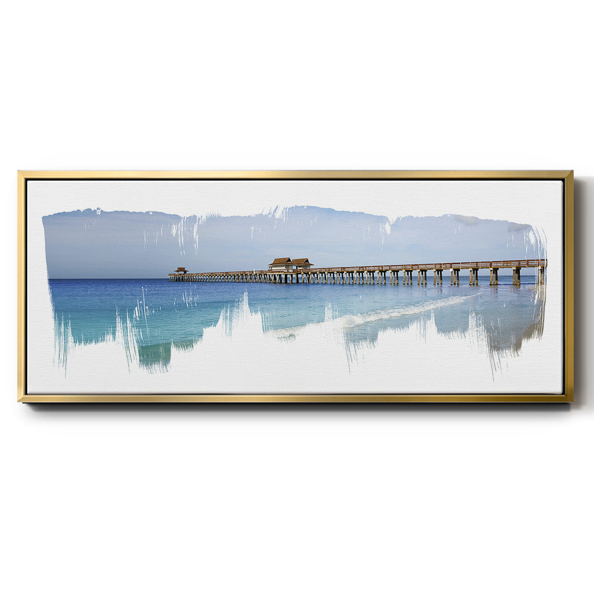 Virginia Beach Pier - Floater Framed Canvas Print