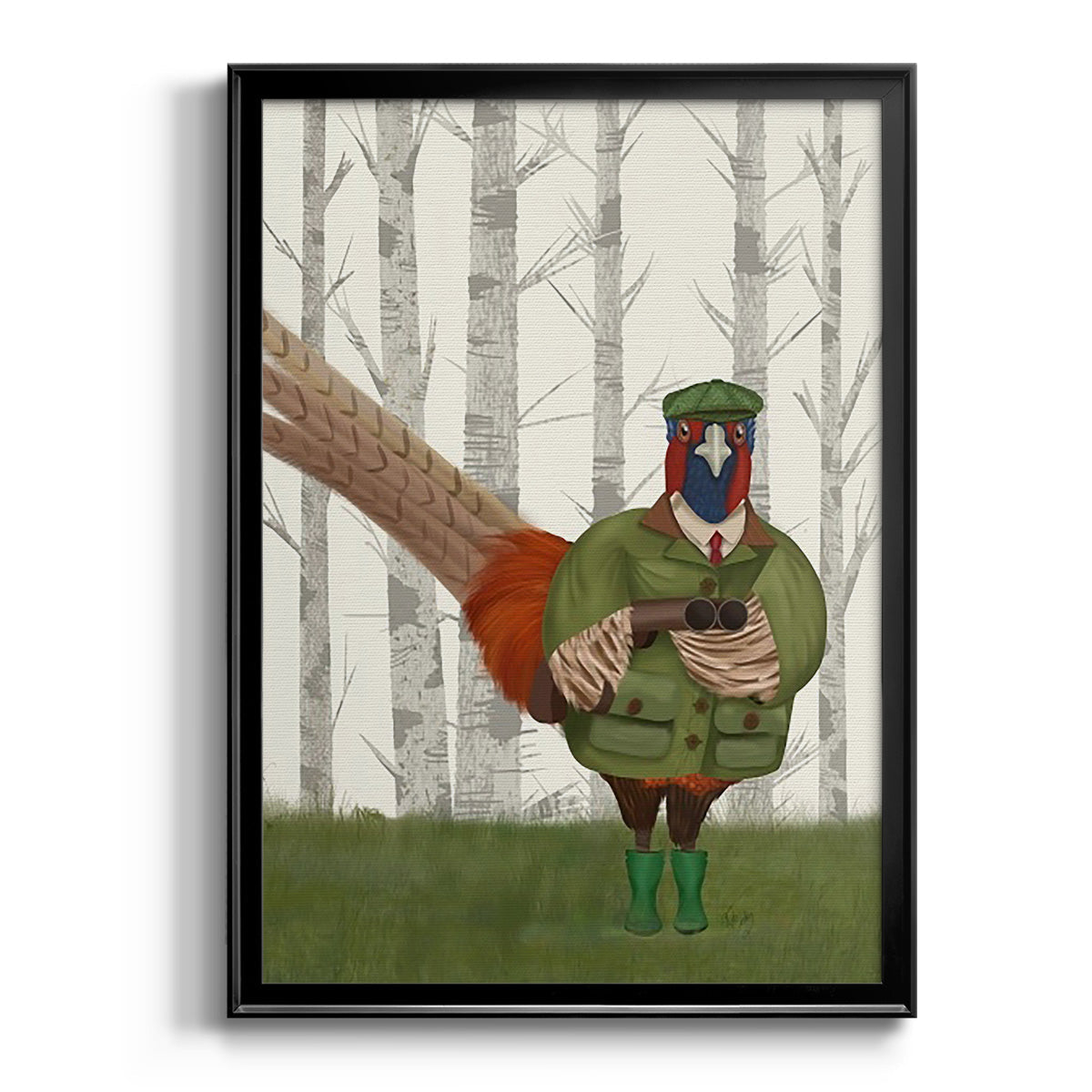 Pheasant Shooting Party 7 - Modern Framed Canvas Print