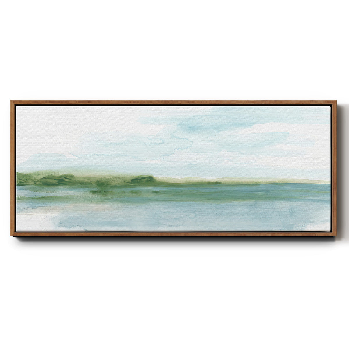 Green Ribbon Coast II - Floater Framed Canvas Print