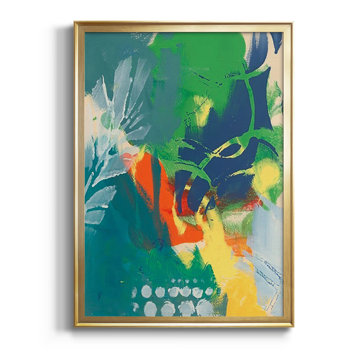 Tropical Graphics II - Modern Framed Canvas Print