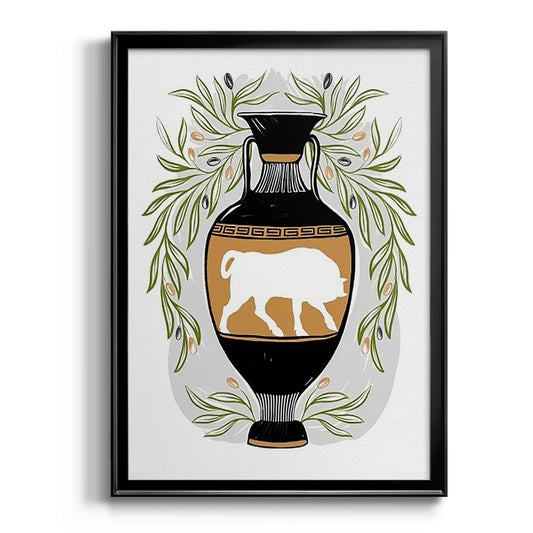 Greek Vases IV - Modern Framed Canvas Print
