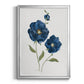 Blue Poppies - Modern Framed Canvas Print