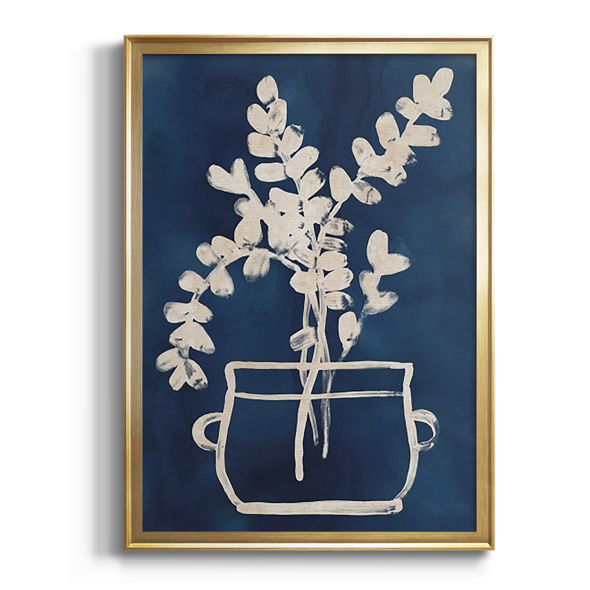 Vessel on Indigo I - Modern Framed Canvas Print