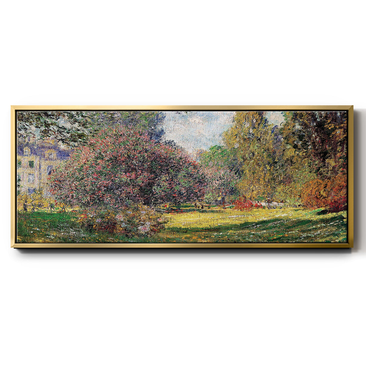 The Park - Floater Framed Canvas Print