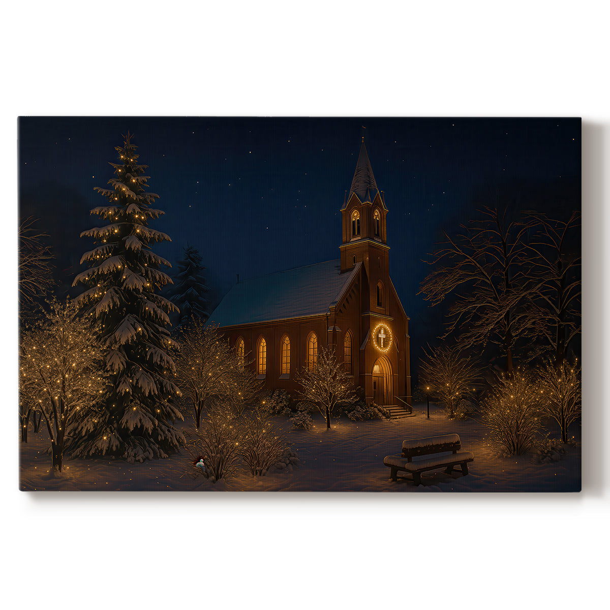 Pale Winter Dawn Parish - Canvas Art Print