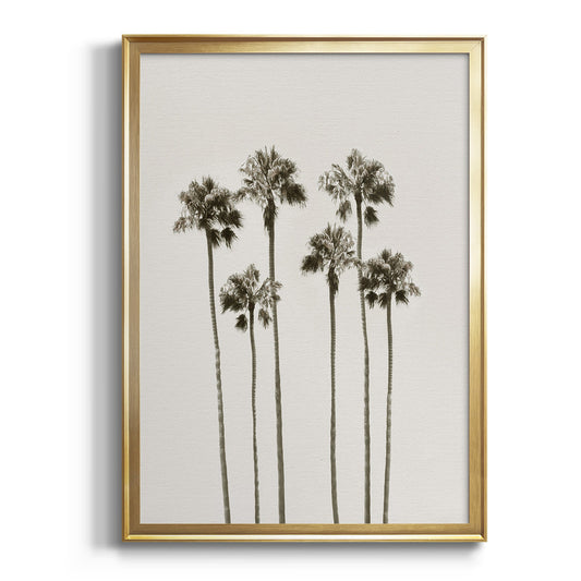 Palm Getaway - Modern Framed Canvas Print