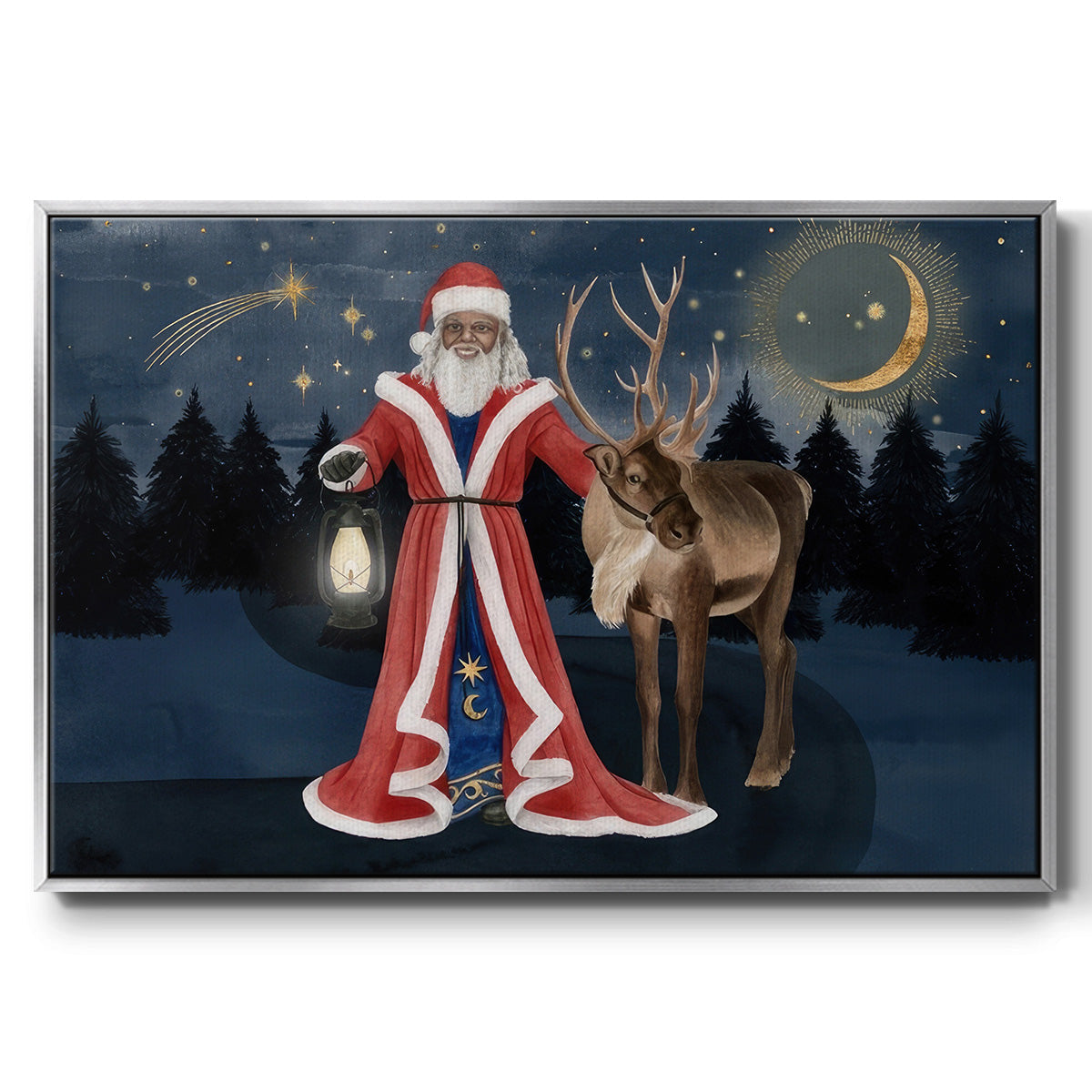 Celestial Christmas Collection A - Floater Framed Canvas Print