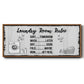 Laundry Room Rules - Floater Framed Canvas Print