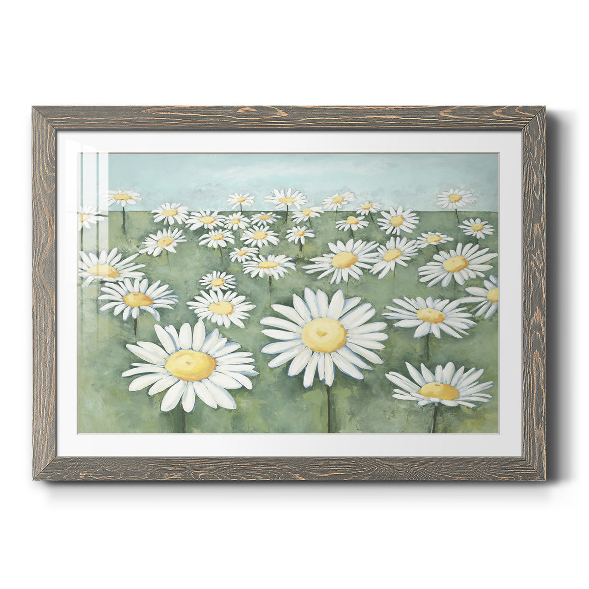 Field of Flowers - Barnwood Framed Art Print