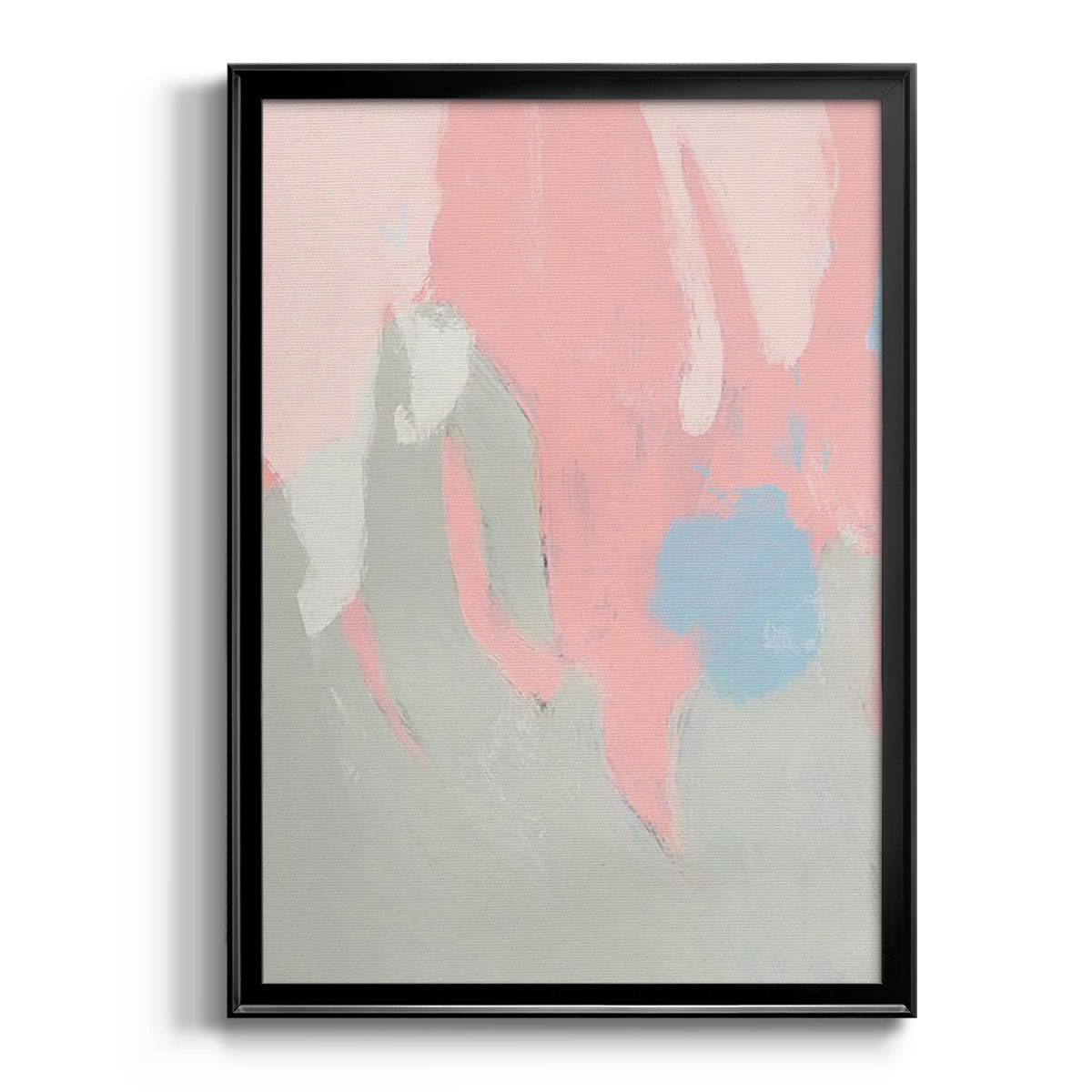 Blushing Abstract I - Modern Framed Canvas Print