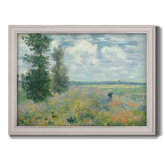 Poppy Field, Argenteuil - Ornate Framed Canvas Print