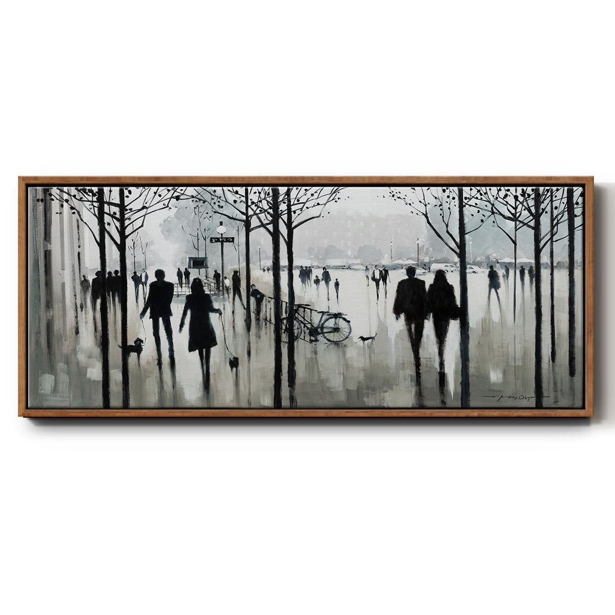 Morning Paris - Floater Framed Canvas Print