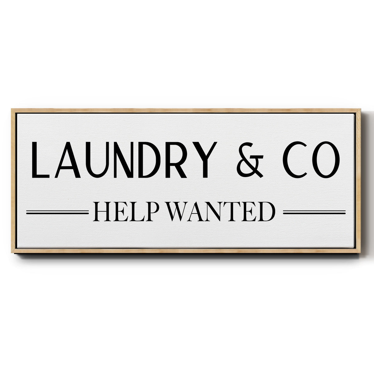 Help Wanted - Floater Framed Canvas Print