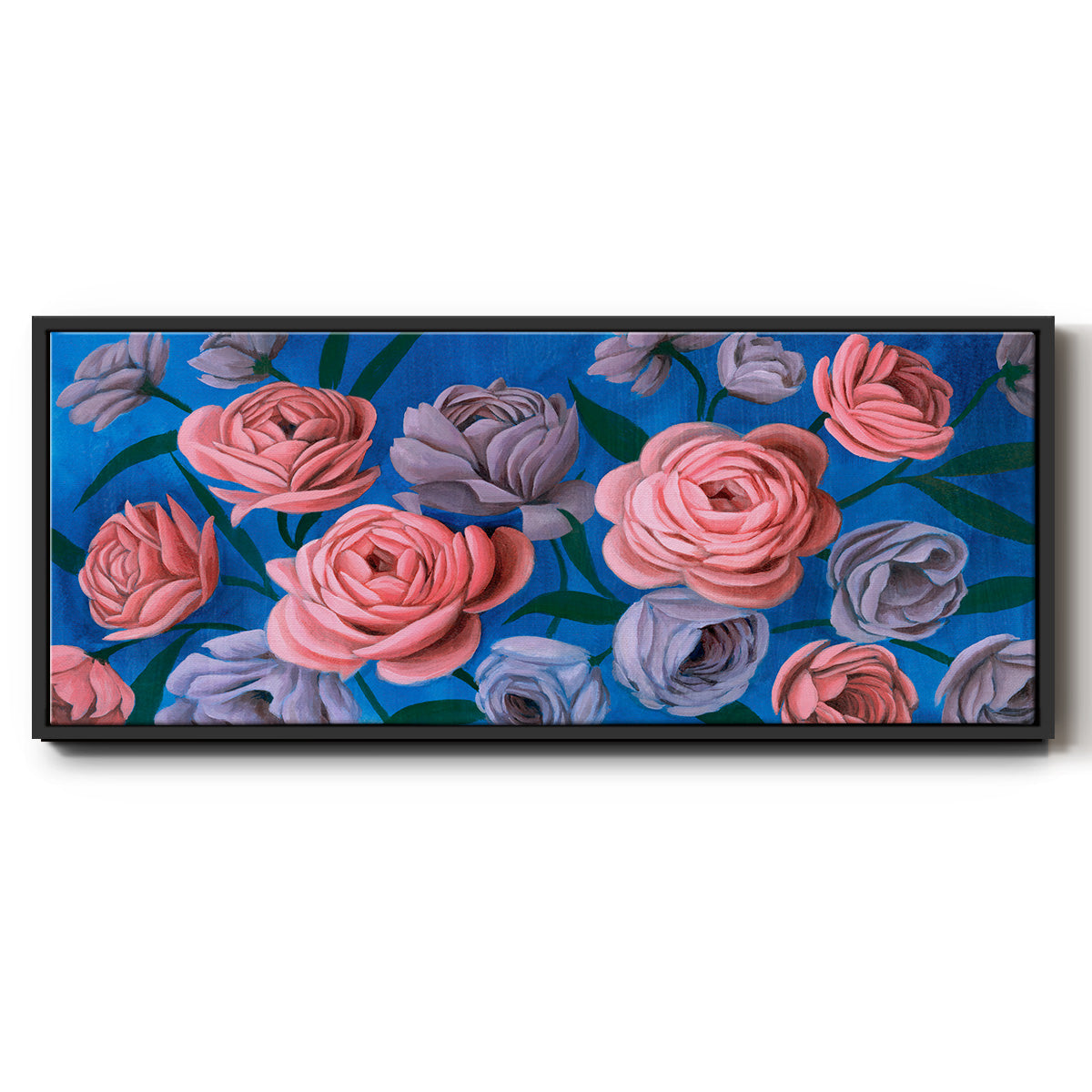 Layered Petals III - Floater Framed Canvas Print