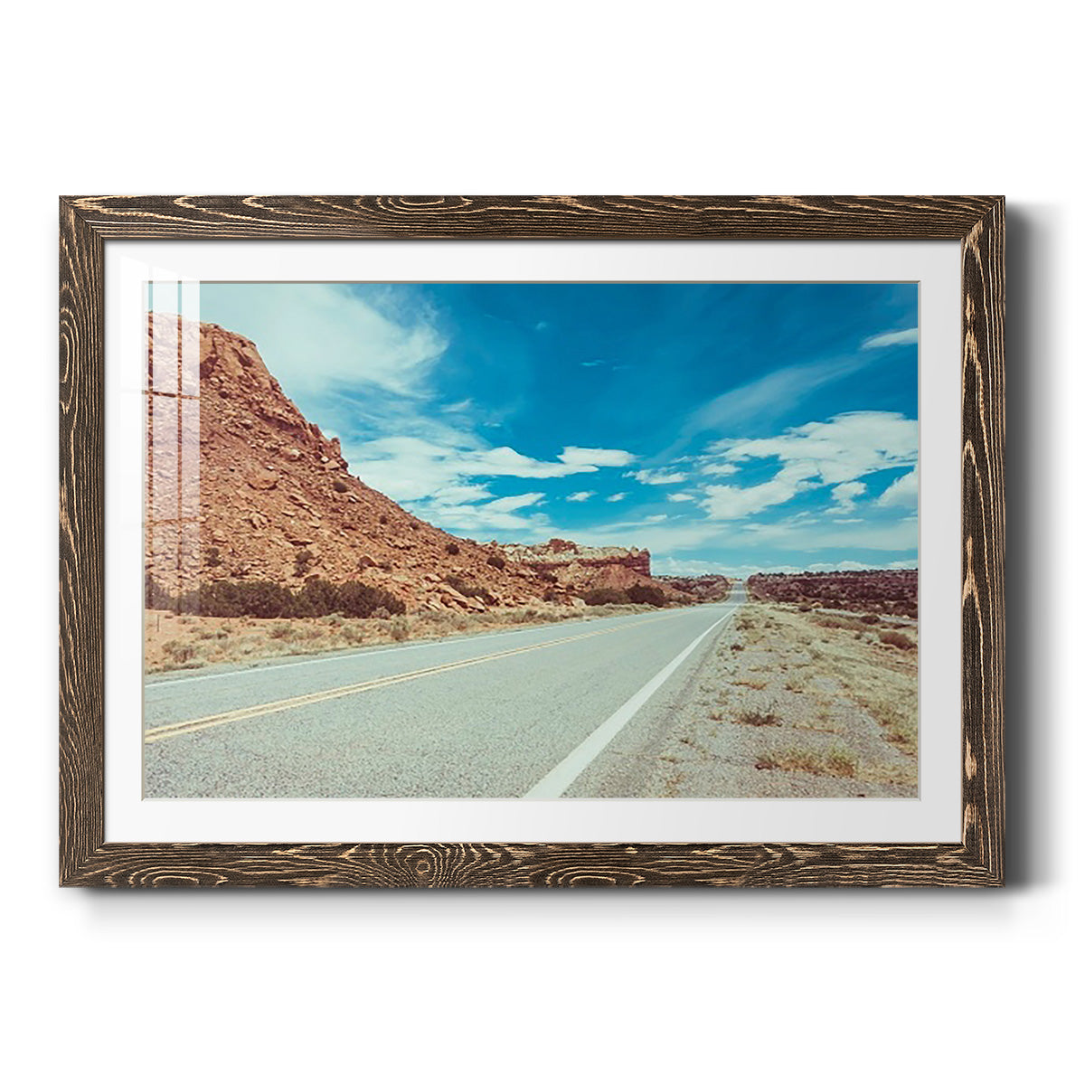 New Mexico Drive II - Barnwood Framed Art Print
