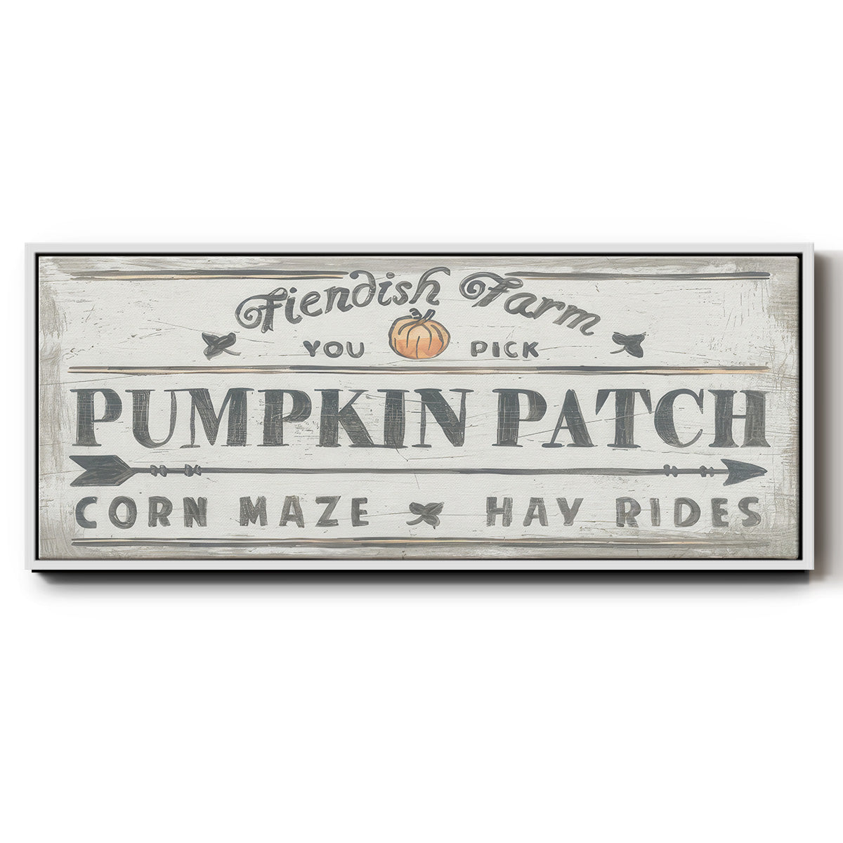 Pumpkin Patch II - Floater Framed Canvas Print