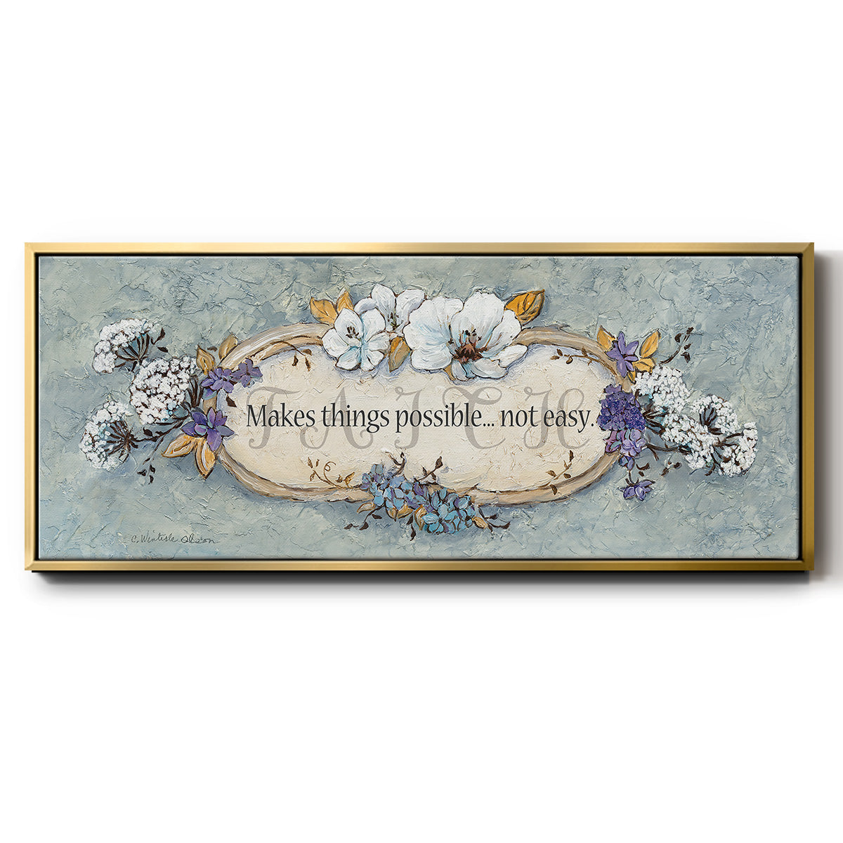 Faith - Floater Framed Canvas Print