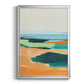 Aqua and Orange II - Modern Framed Canvas Print