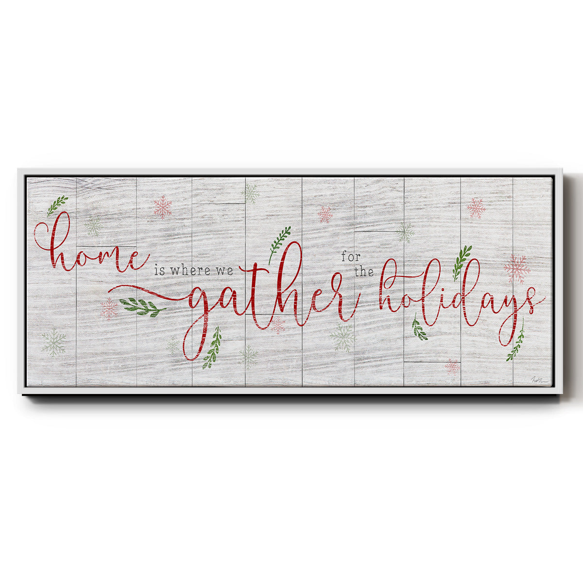Holidays Gather - Floater Framed Canvas Print