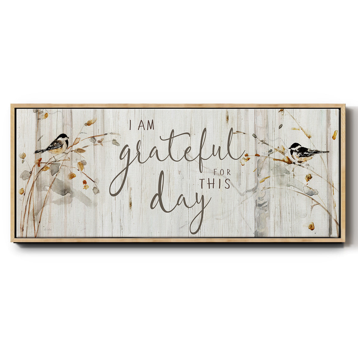 Grateful for this Day - Floater Framed Canvas Print