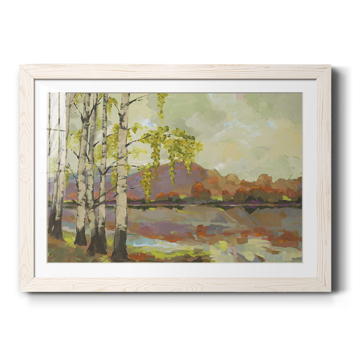 Birch Stand - Barnwood Framed Art Print