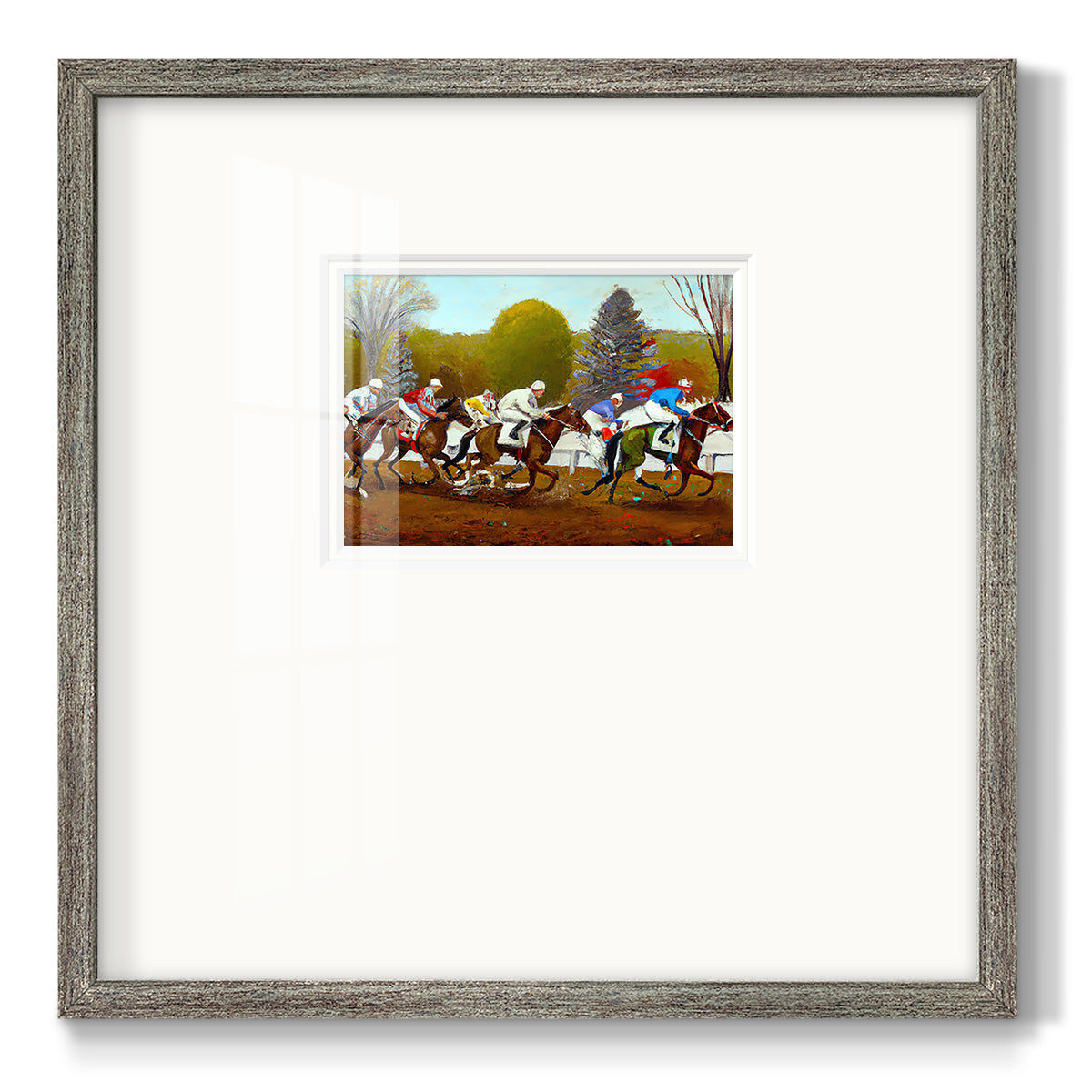 Day at the Race II Premium Framed Print Double Matboard