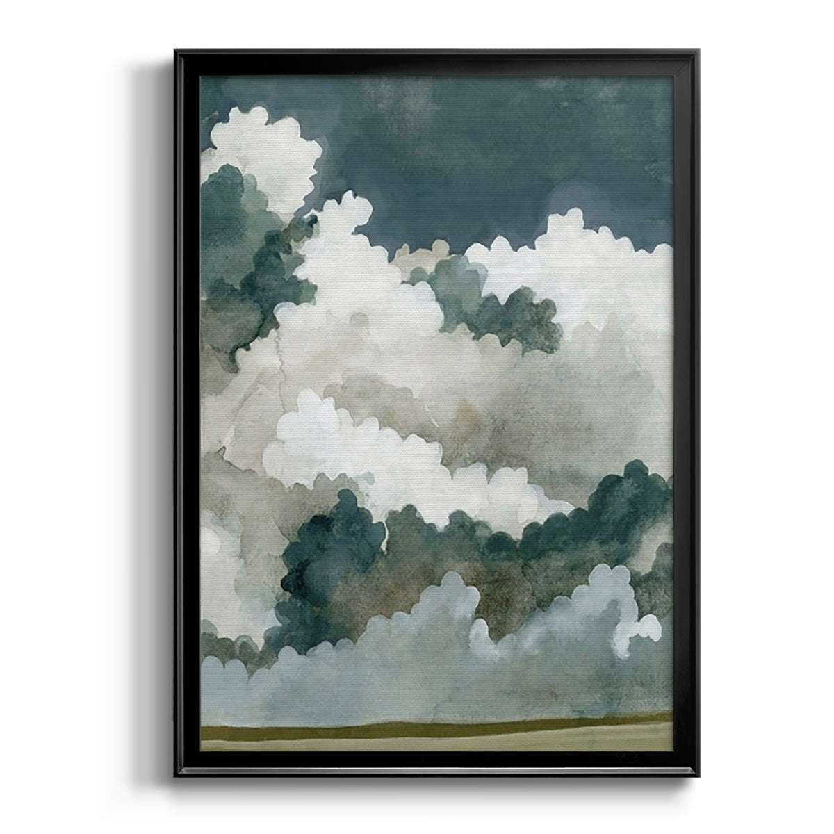 Vast Neutral Sky - Modern Framed Canvas Print