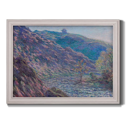 The Petite Creuse River Mountain - Ornate Framed Canvas Print
