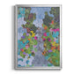Magenta Garden - Modern Framed Canvas Print