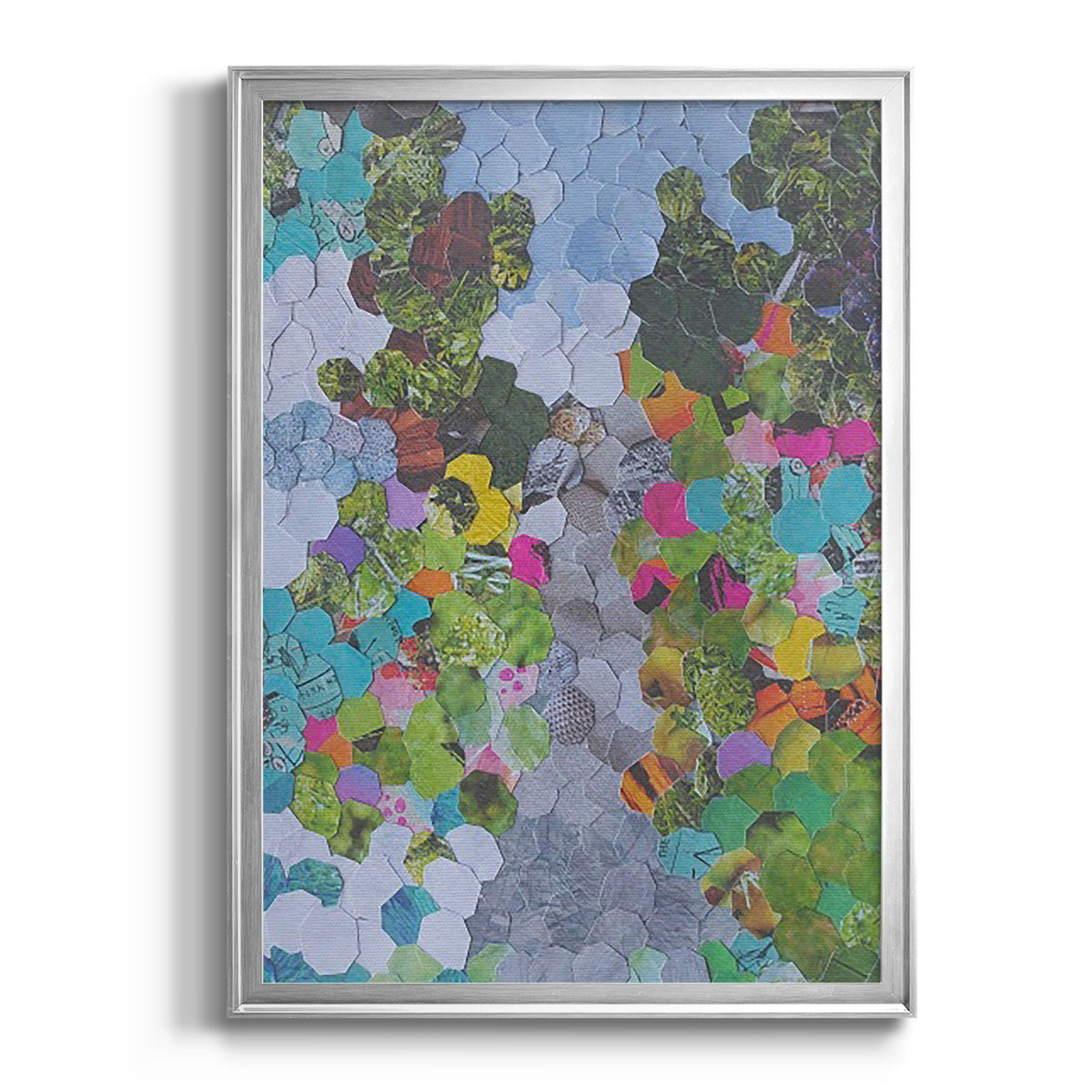 Magenta Garden - Modern Framed Canvas Print