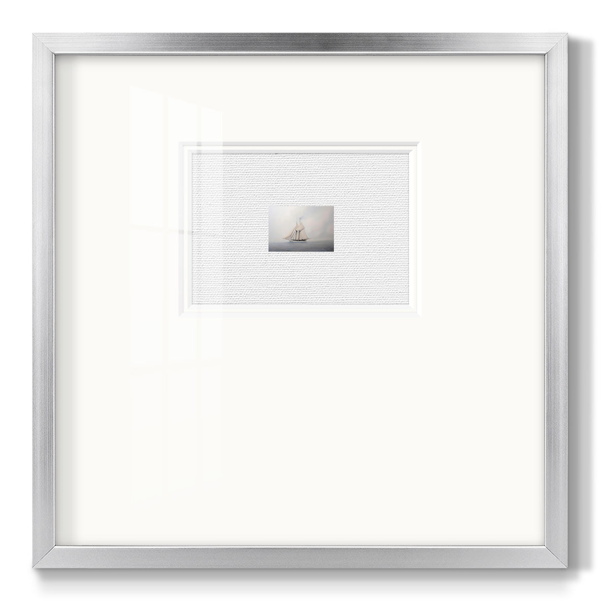 Foggy Sail IV - Double Matboard Framed Print