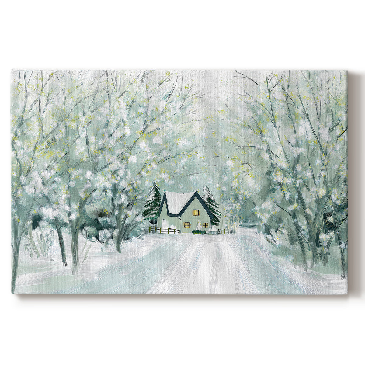 Pearled Sleigh Parish - Canvas Art Print