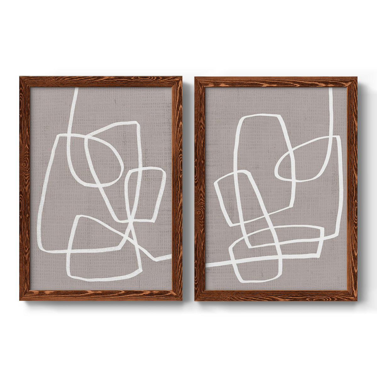 Linen Roundabout I - Premium Framed Canvas 2 Piece Set - Ready to Hang