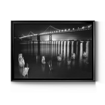 Night Reflections - Modern Framed Canvas Print