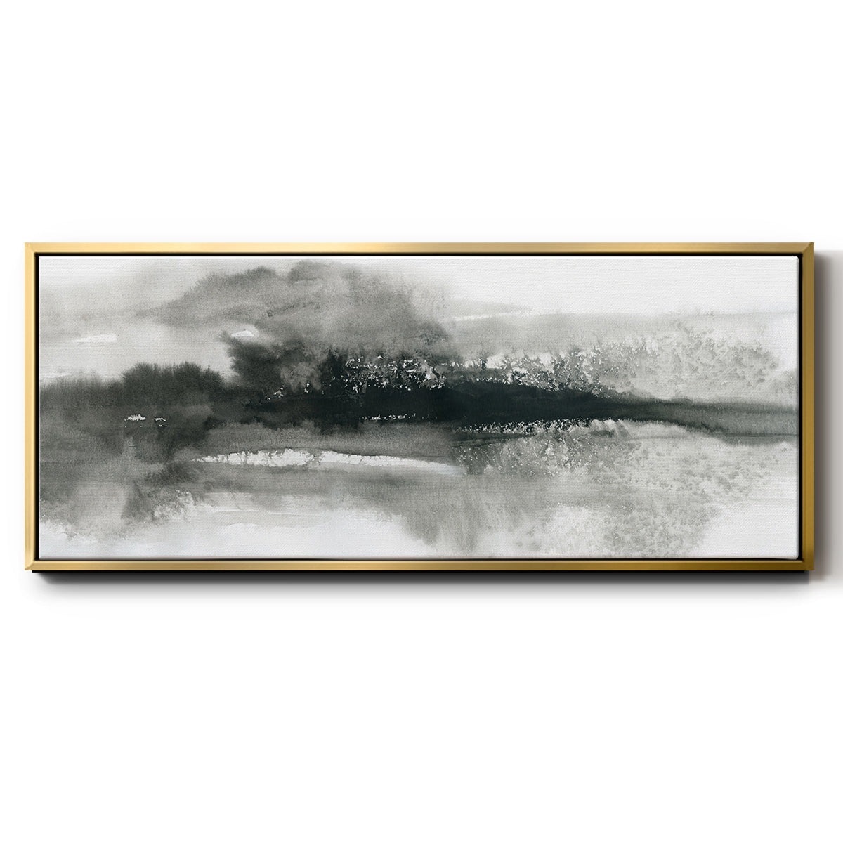 Dramatic Setting - Floater Framed Canvas Print