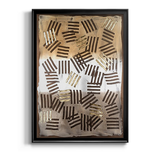 Raffia Palm I - Modern Framed Canvas Print