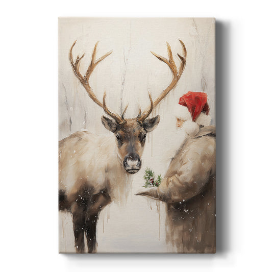 Golden Skies Green - Canvas Art Print