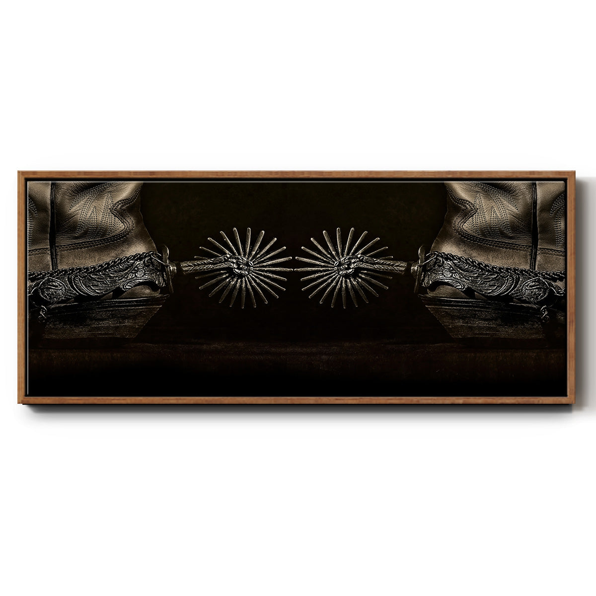 Photography Study Spurs - Floater Framed Canvas Print