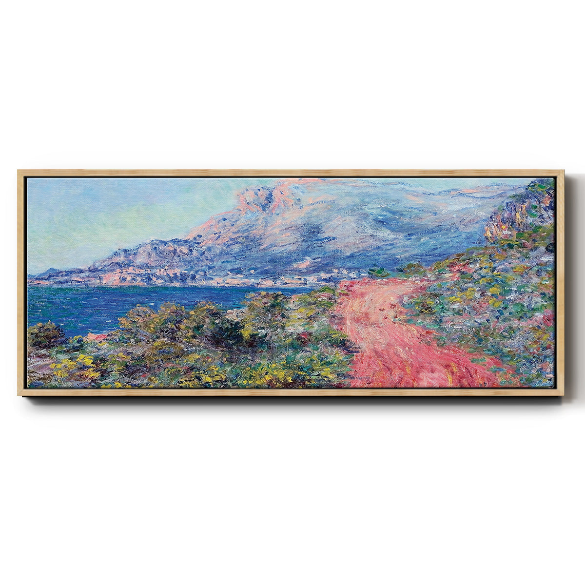 The Red Road Near Menton, 1884 - Floater Framed Canvas Print