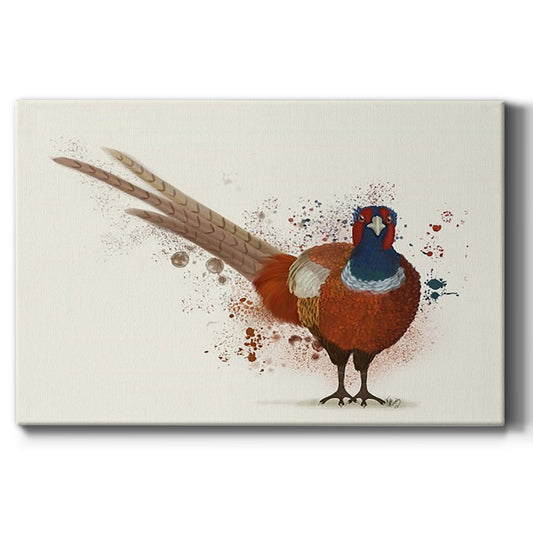 Pheasant Splash 7 Premium Gallery Wrapped Canvas - Ready to Hang