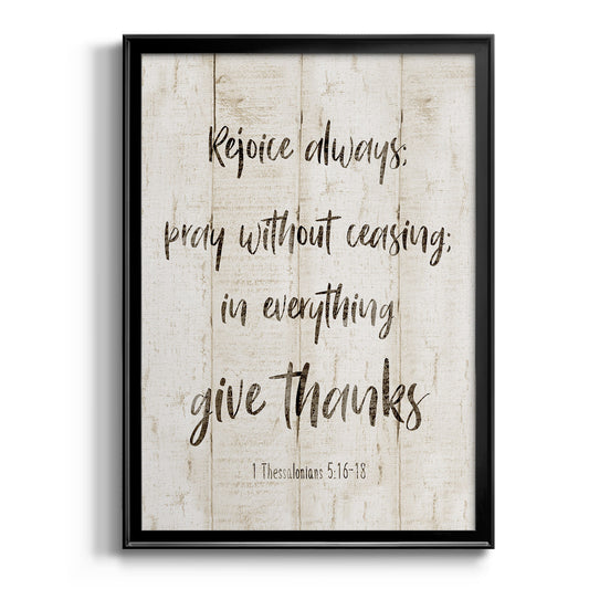 Rejoice Always - Modern Framed Canvas Print