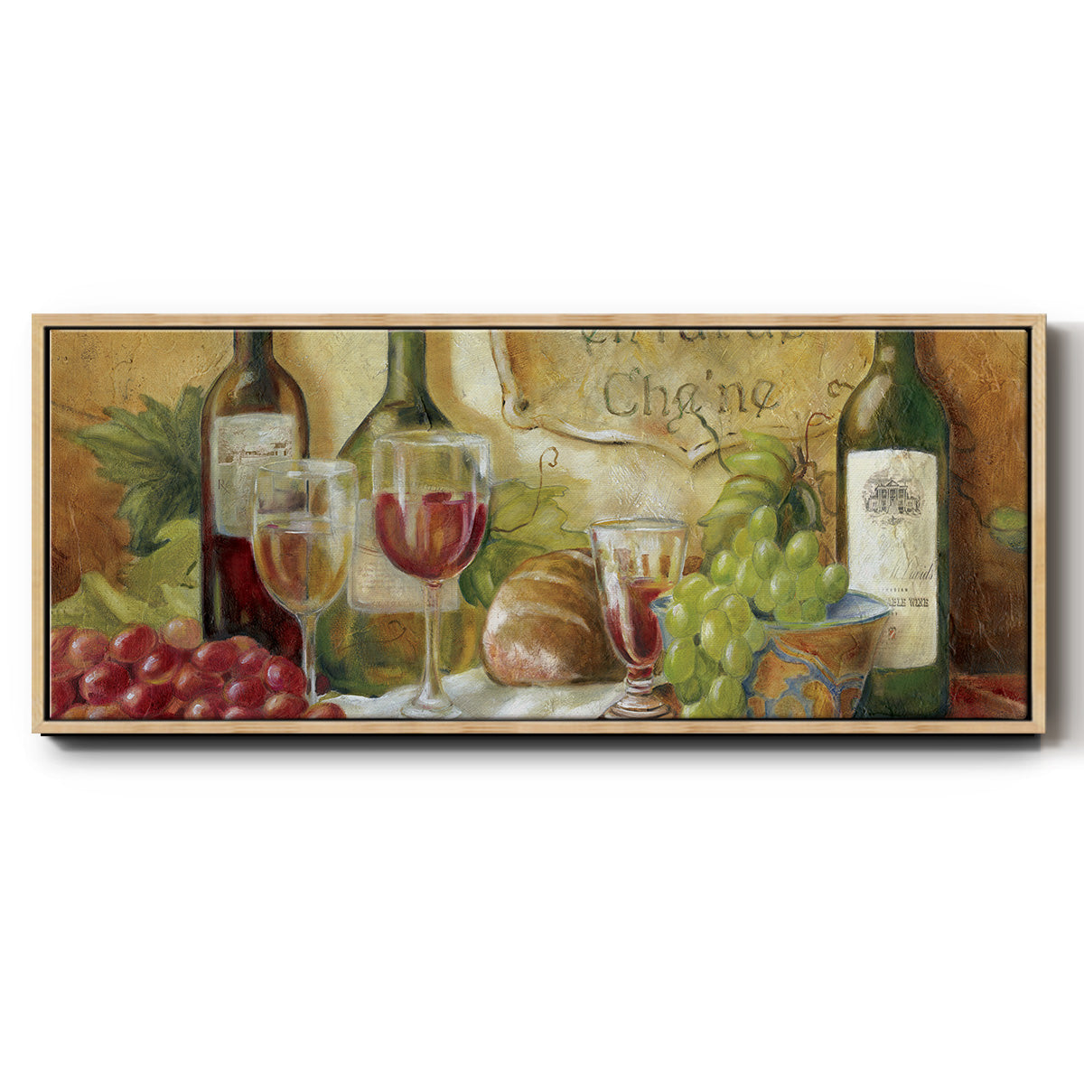 Aged Oak - Floater Framed Canvas Print