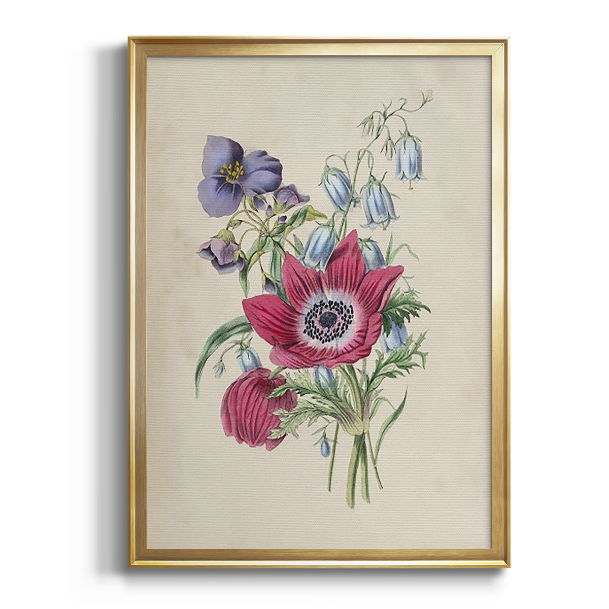 Antique Garden Bouquet I - Modern Framed Canvas Print
