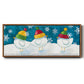 Merry Snowmen - Floater Framed Canvas Print